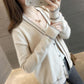 Autumn and Winter Knitted Sweater Cardigan V-neck Coat Loose Thick Young Women's Top