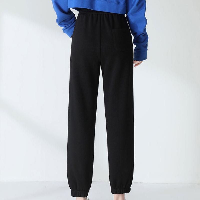 Cotton Summer Sports Trousers Women's Loose All-match Color Contrast Casual Pants Harem Pants Women's Trendy Pants