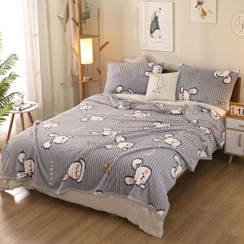 Beibei Fleece Blanket Flannel Coral Fleece Blanket Siesta Quilt Winter Plus Velvet Thick Warm Sheets