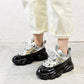 Women Black Snekaers Platform Sneakers Chunky Dad Shoes Women Trainers Lightweight Wedges Shoes