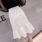 Fishtail Skirt A-line Mid-length Skirt High Waist Ruffled Hip One-step Skirt Long Skirt Cute Sexy Wrapped Hip Skirt Ruffled Hip Skirt for Ladies