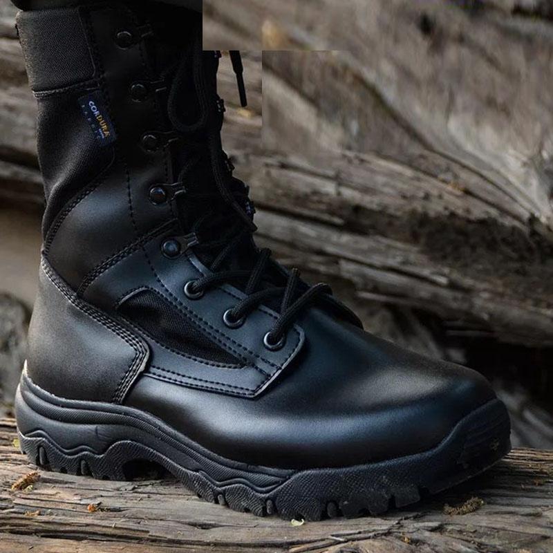 High-top Outdoor Boots Men's Leather Boots Spring Autumn and Summer Net Boots Shoes Martin Boots Security Shoes