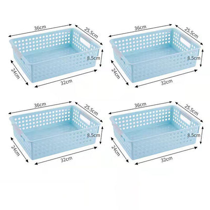 4PCS Desktop Plastic Storage Basket Kitchen Sundries Storage Box Toy Storage Box Home Storage Small Basket Bathroom Toiletries Storage Basket