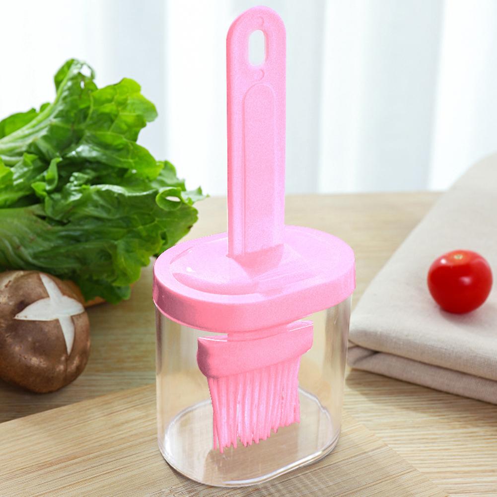 Silicone Oil Cooking Brushes Integrated with Lid High Temperature Resistant Barbecue Baking Brush Oil