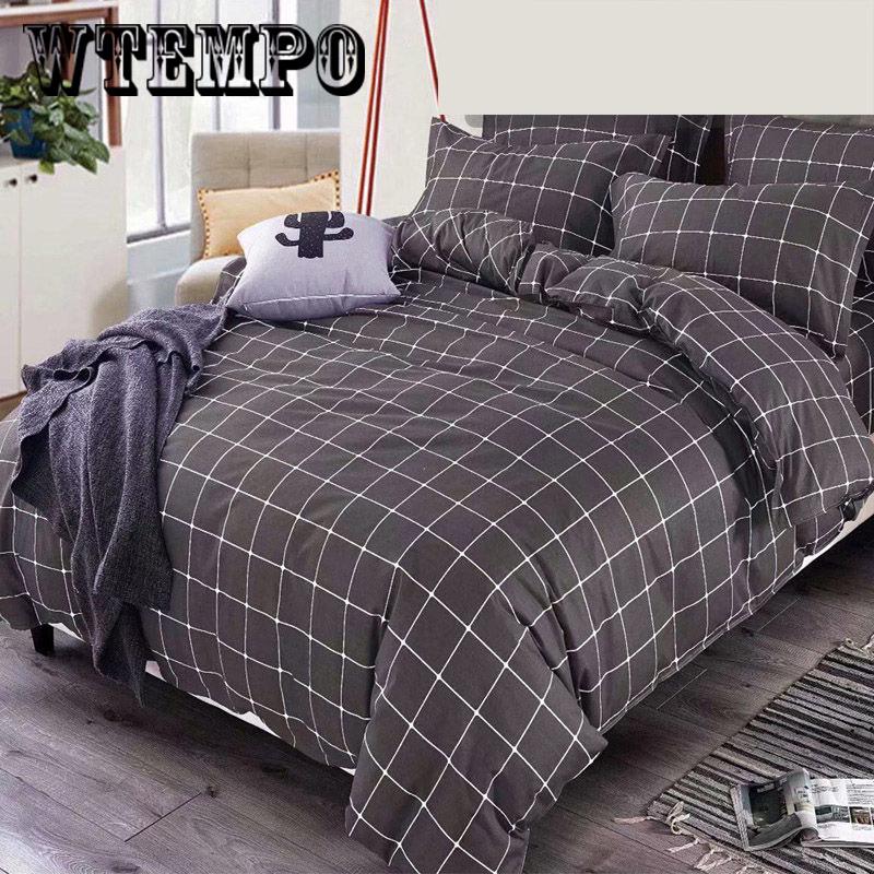 Print Bedding Set Cotton Twin Queen Size Duvet Cover Flat Sheet/Fitted Sheet Pillow Cases
