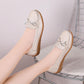 Women's Leather Shoes Single Shoes Tendon Sole Comfortable Work Shoes Non-slip Shoes Flat Casual Shoes Soft and Comfortable