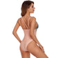 Paneled One Piece Swimsuit Feminine Cross Straps Print Swimsuit Beachwear