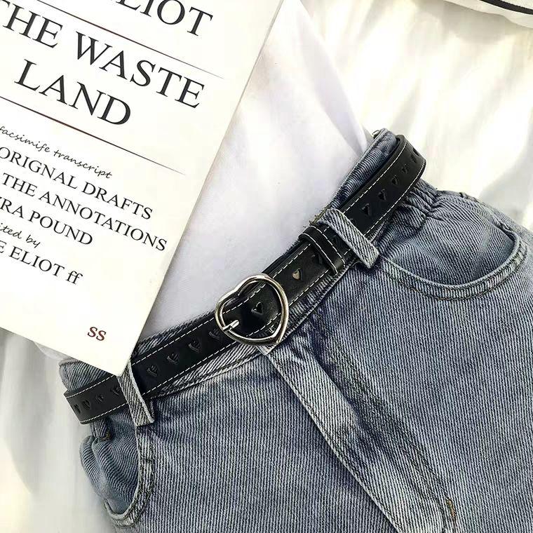 Belt Women's Simple Thin Style with Jeans Personality Retro Heart-shaped Hollow