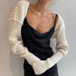 Knit Cardigan Short Outer Shawl  Shrugs Women Autumn Loose Sweater Ultra Short Top