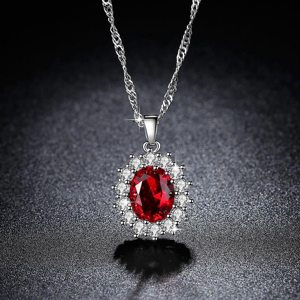 Princess Kate married tanzanite sapphire necklace sun flower zircon necklace wedding necklace