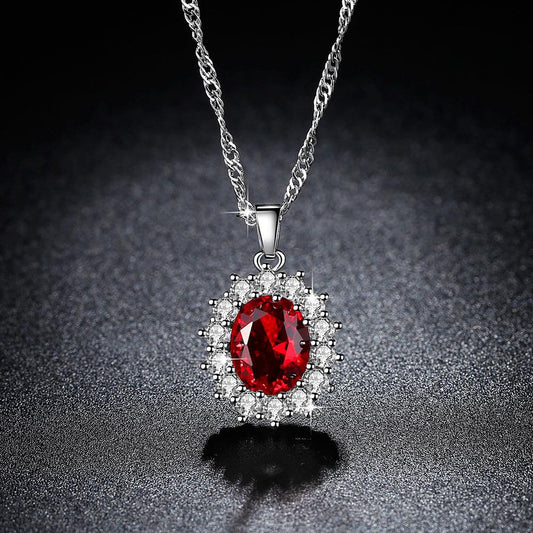 Princess Kate married tanzanite sapphire necklace sun flower zircon necklace wedding necklace