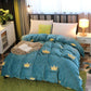 1pc Winter Thickened Flannel Duvet Cover Coral Fleece Duvet Cover Warm Double-sided Fluffy Duvet Cover Twin Queen King Size