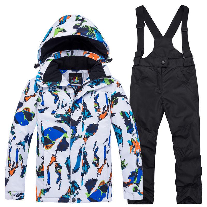 Children's Ski Clothing Suit Outdoor Windproof and Waterproof Two-piece Sportswear Wear-resistant Tooling Snowboard Clothing