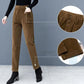Corduroy Harem Pants for Girls Autumn and Winter Straight All-match Women's Trousers Casual Radish High Waist Slim Trousers