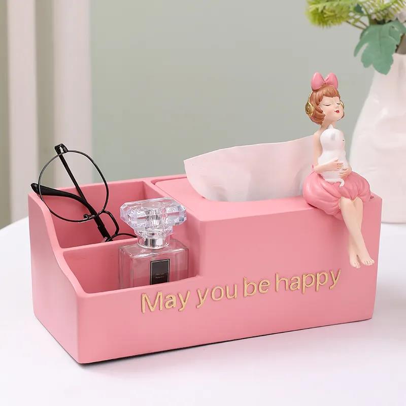Pumping Tissue Box Meal Desktop Coffee Table Key Remote Storage Box Home Living Room Bedroom High-value Ornaments
