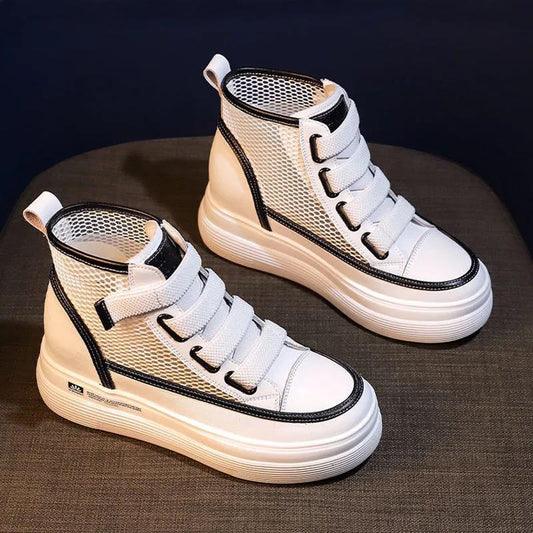 Spring and Autumn Fashion High-top Women's Shoes Korean Style All-match Sports Casual Shoes Student Tide Board Shoes
