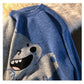 Men and Women Couples Lazy Round Neck Color-blocking Full-print Sweater Knit Sweater Ins Net Red Top