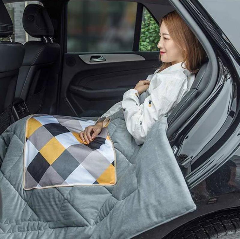 Dual-purpose Pillow Winter Coral Velvet Pillow Variable Quilt Sofa Pillow Car Warmth Artifact