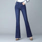 Large Size Jeans Women Destoryed Flare Jeans Waist Bell Bottom Denim Long Pants Jean