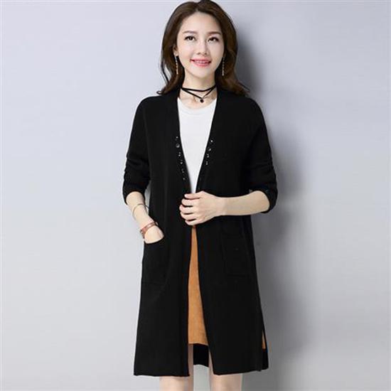 Long Cardigan Female 2019 Autumn Winter Women Sleeve Cardigan Sweater Knitted Cardigans Jacket Tops
