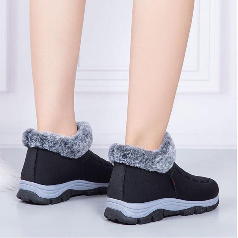 Winter Thickening and Velvet Snow Boots Women's Thick-soled Anti-skid Warm Waterproof Cotton Shoes One-step Short Boots