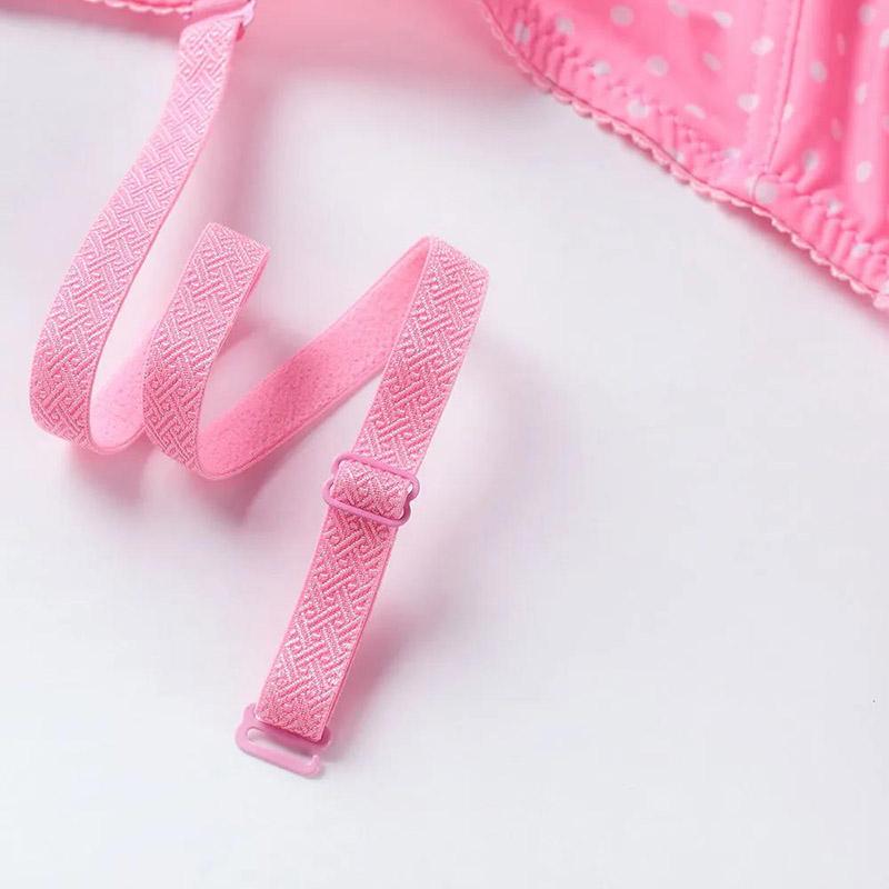 Sexy Surface Wave Point Skin-friendly Breathable Gathered Anti-sagging Bra Half Cup Women's Underwear Bra