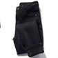 Winter High-waisted Plus Velvet Thickened Jeans Women's Stretch Solid Color Plus Size Slimming Plus Cotton Warm Feet Trousers