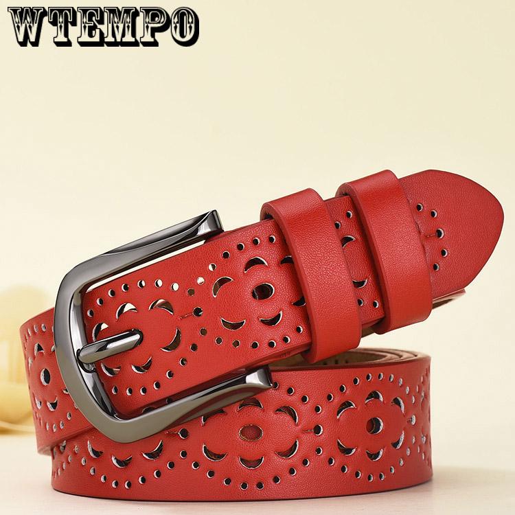 High Quality Luxury Women belt leather female waist strap top pin buckle belts waistband