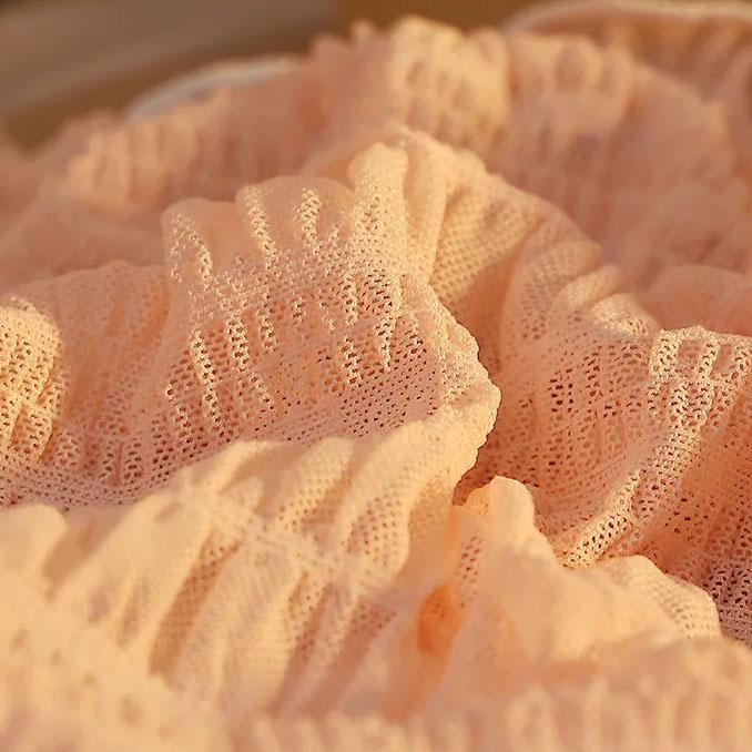 4Pcs/Set Girl's Sweet Large Size Causal Soft Lace Briefs Solid Color Mid Waist Seamless All-match Underpants