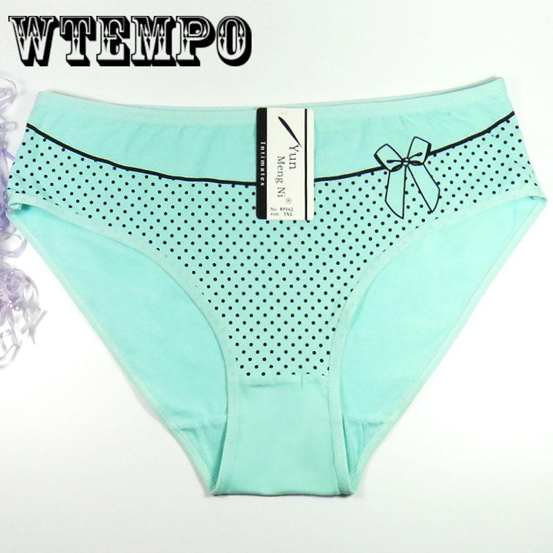 WTEMPO 6 Pcs/Lot Woman Cotton Cute Underwear  Panties Plus Size L-XXXL Sexy Briefs