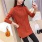 Autumn and Winter Plus Velvet Sweater Mid-length Loose Half-high Collar Large Size Base Shirt Jacket