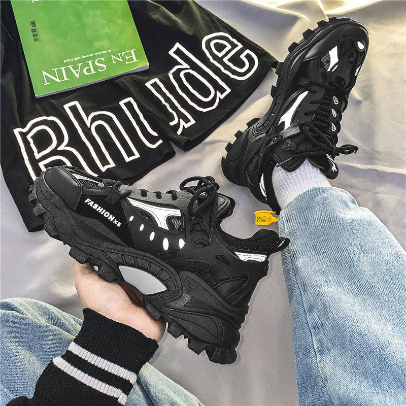 Men's Shoes Breathable Increased Daddy Shoes Wild Casual Sports White Shoes Ins