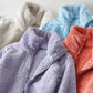 Coral Fleece Plush Jacket Women's Autumn and Winter Fleece Warm Loose Jacket Solid Color Stand Collar Zipper Jacket
