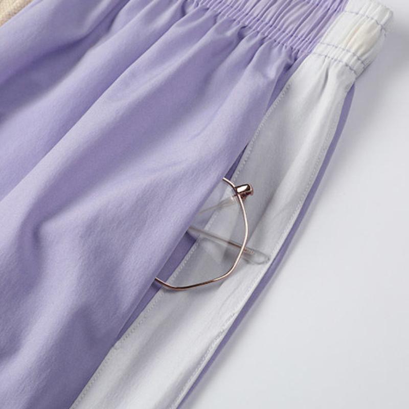 Purple Pants Sports High Waist Drape Loose Loose Feet Summer Wide-legged Casual Thin Pants Women's Summer