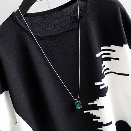 Women's Short Sleeve T-shirt Loose Summer Women's Top Large Size Bottoming Knitted Sweater