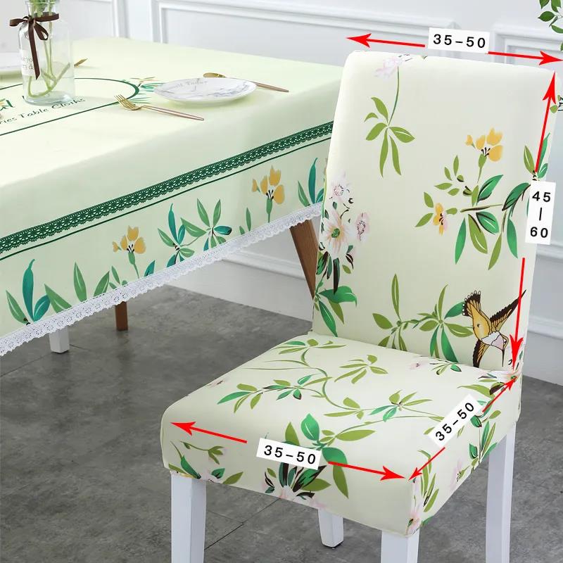 Elastic All-inclusive Home Chair Cover Fabric One-piece Dining Chair Cover Stool Backrest Seat Cover Hotel