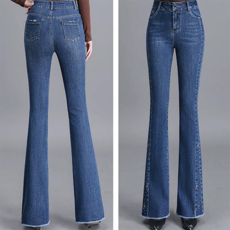 Fishtail Jeans Slim Denim Flared Pants Ladies Straight High Waist All-match Ins Tide 2022 New Trousers