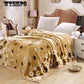 Fashion Printed Blanket Thicken Blanket Winter Comfortable Covered Coral Fleece Blanket