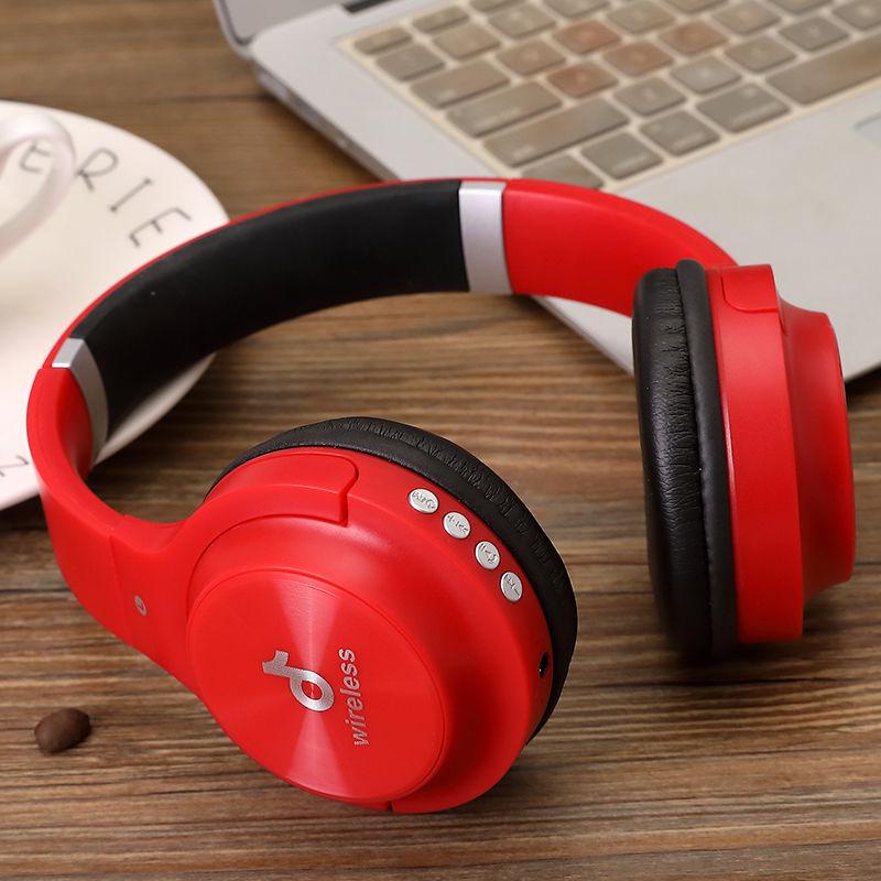 Wireless Headset Bluetooth Stereo Over Ear Foldable Headphone with Mic Soft Protein Padding Flexible