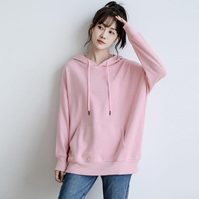 Hoodied Long Sleeve Streetwear Harajuku Sweatshirt Women Unisex Sport Hoody Tops