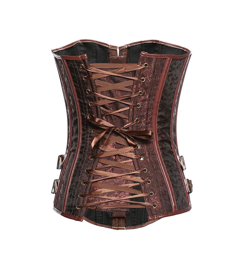 Women Faux Leather Bustier Corset Dress Underwear Black Steampunk Shapewear Gothic Sexy Corselet