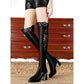 Over-the-knee boots, high-heeled boots, autumn and winter leather boots, knight boots, women's boots