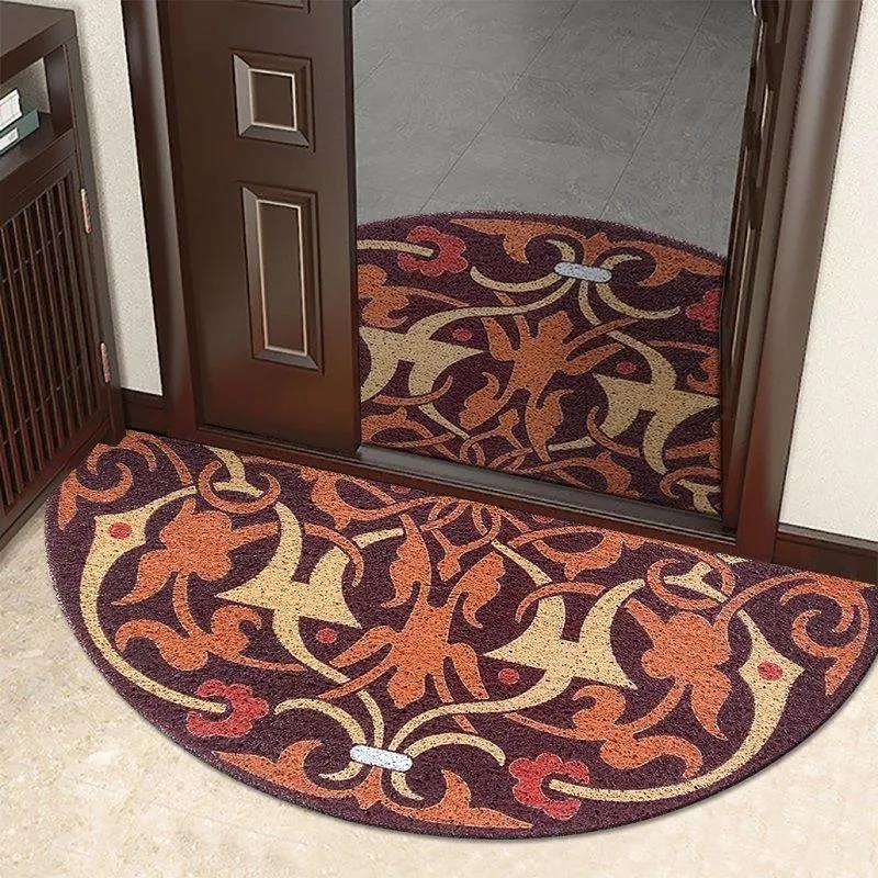 Semi-circular Carpet Belt Rubber Wire Ring Mysterious Door Pad Home Home House Foot Pad Bathroom Pad Non-slip Water Wash