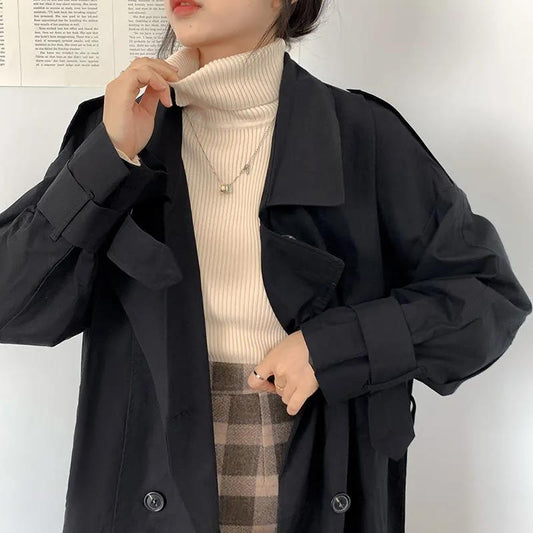 Solid Color Turtleneck Sweater Women New All-match Autumn Winter Slim Slimming Long-sleeved T-shirt Bottoming Shirt Tops