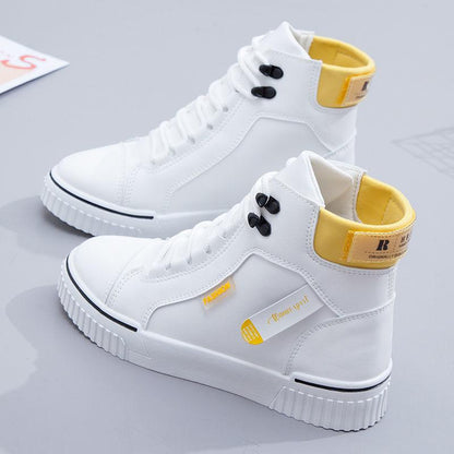 Spring and Autumn Fashion High-top Women's Shoes Korean Style All-match Sports Casual Shoes Student Tide Board Shoes