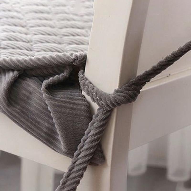 Thicken Chair Cushion Cushion Dining Table Chair Cushion Office Fabric Cushion Bench Seat Dustproof Chair Cover Easy To Clean