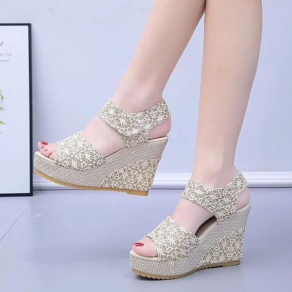Women's Summer Sandals Women Wedges Heeled Cool Shoes Vintage Party High Heels Sandals Casual Versatile Club Non-slip Sandals