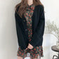 Spring and Autumn Fashion Top Loose V-neck Jacket Cardigan Simple Female Student Sweater