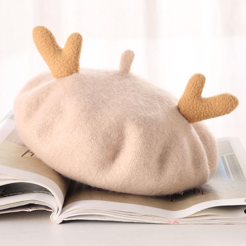 Winter Christmas gift  Berets Hairy elk hat Woman Christmas decoration Christmas hat