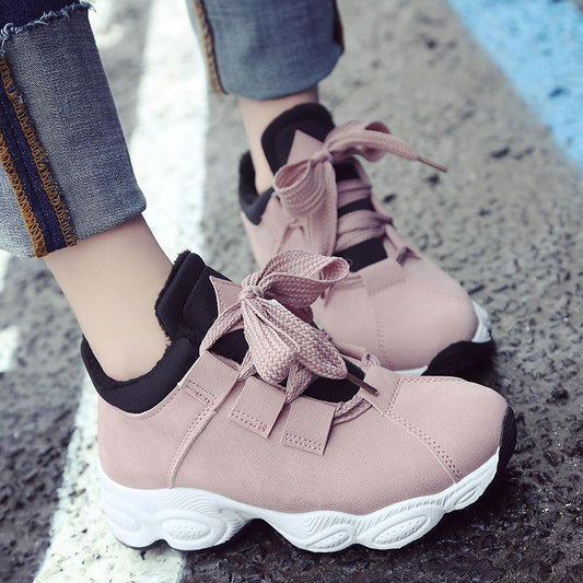 Women Walking Sneakers Casual Student Breathable Sneakers Platform Travel Running Shoes